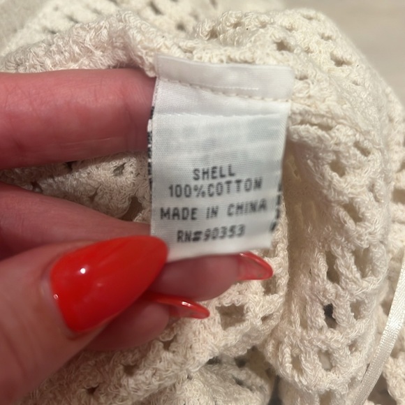 NWT Cherry Crochet Top EMBELLISHED knit REBELLION AGAIN 3D Cherries Women's Jr’s - Picture 9 of 11